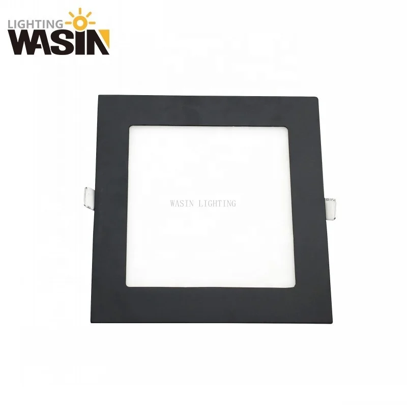 Factory Direct Sell 120 to 225mm Black Color Square Shape Thin Iron Body LED Panel Light Recessed Mounted Ceiling Downlight