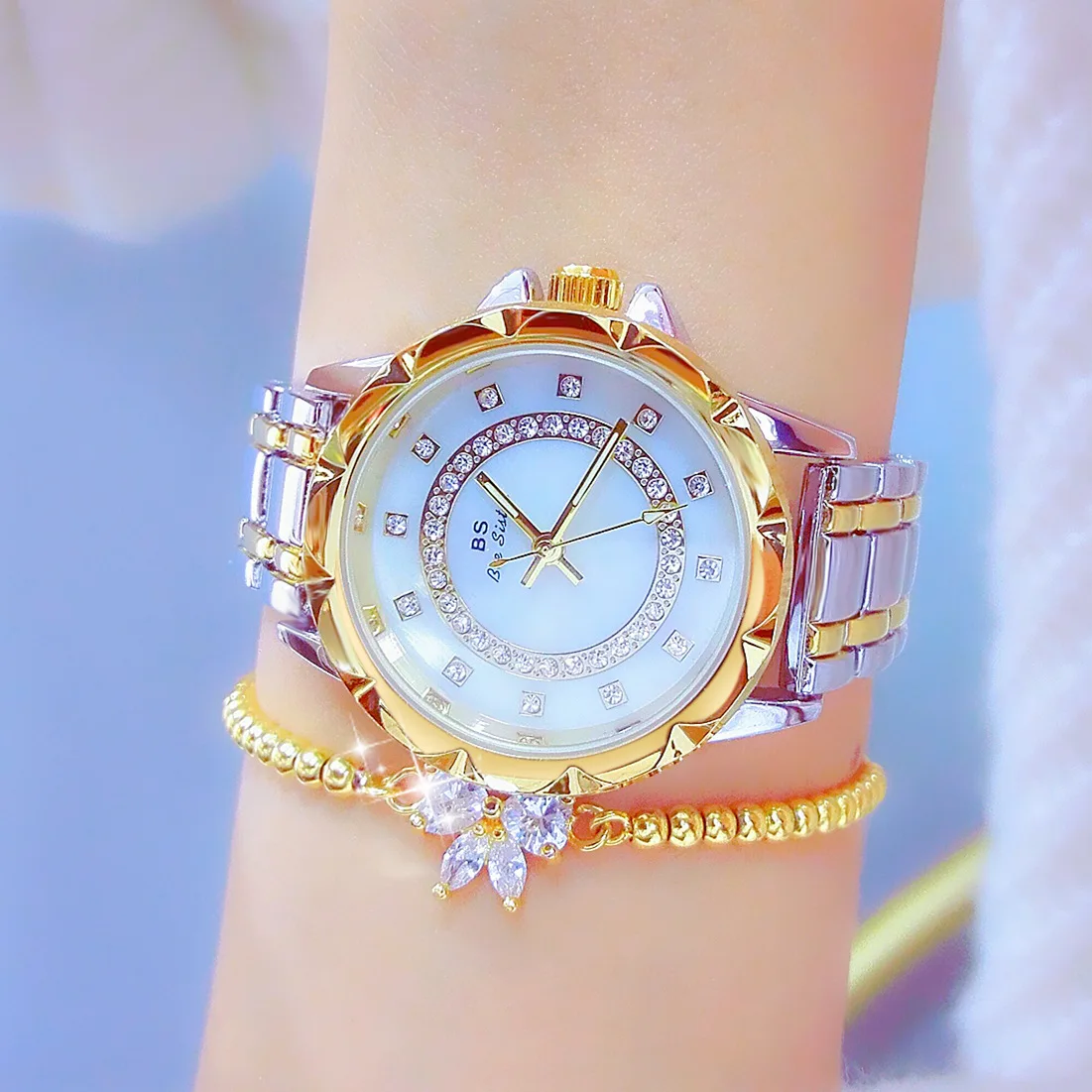 Diamond Women Luxury Brand Watch 2021 Rhinestone Elegant Ladies Watches  Gold Clock Wrist Watches for Women Relogio Feminino 2020