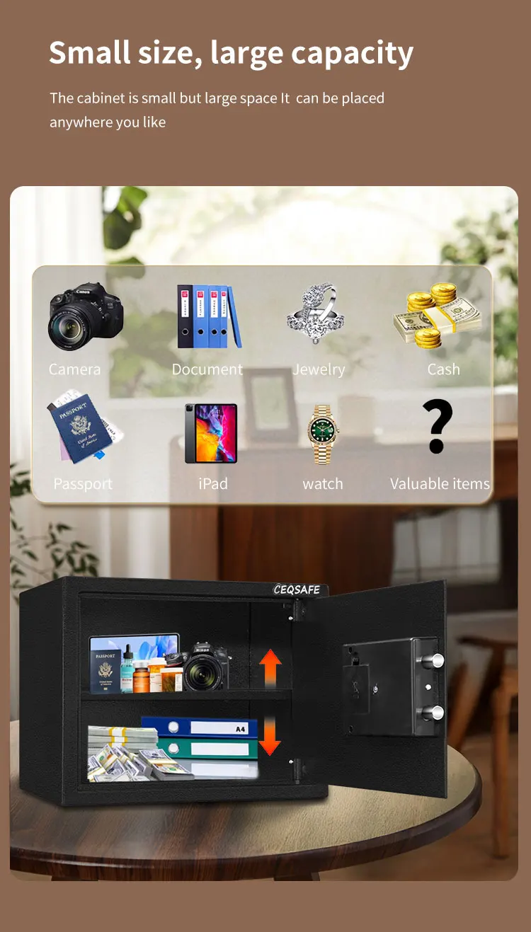 CEQSAFE Commercial Safe Hotel Guest Room Code Safe Box Mini Deposit Box Safe factory