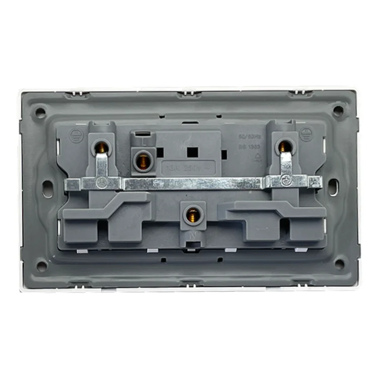 250V 13A UK Standard Double Switched Double Socket Outlet Electric Wall Mount Sockets and Switches