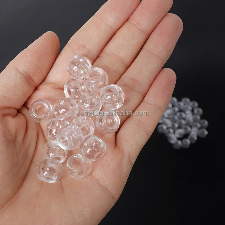 50PCS 12mm Transparent Clear Plastic Hair Beads for Dreadlock Hair  Accessories - China Clear Plastic Hair Beads and Hair Jewelry price