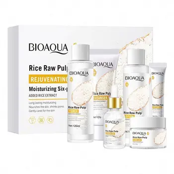 OEM ODM BIOAQUA Organic Rice new Hydrating Face Brightening Whitening Private Label Skin Care Set