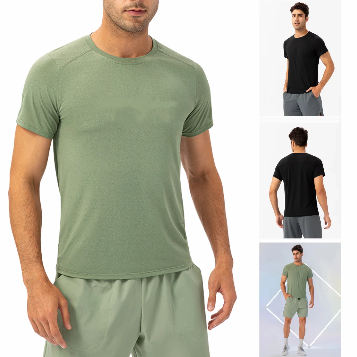 90Nylon10Spandex Breathable Stretch Comfortable Custom Printing Sport Clothes Men Running Athletic T Shirts Gym T-Shirts for Men