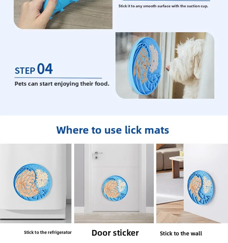 Manufacturer Eco-Friendly Silicone Slow Feeder Dog Bowl Pet Licking Mat with Suction Cup for Puppy Food Dish or Cat Supplies manufacture