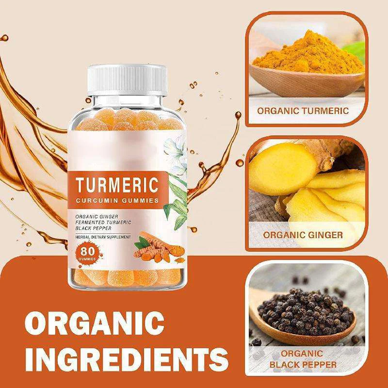 Oem Organic Turmeric Gummies For Joint Support Anti Inflammatory ...