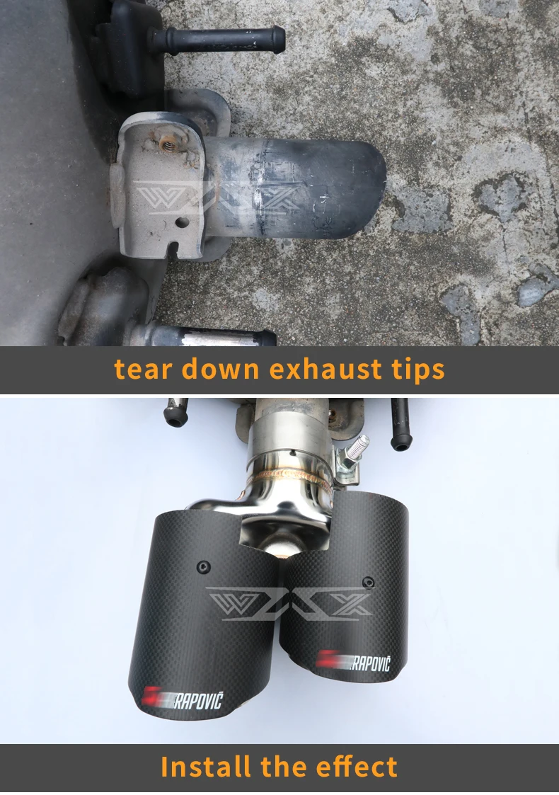 Dual Exhaust Tip Quad Muffler Tip Carbon Fiber Exhaust Pipe Tail Exhaust Muffler Tip For Lexus RC 2014-2021