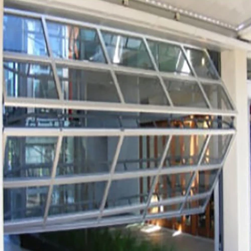 Shandong Jinan Deda Factory Price Vertical Folding Door Customized Color Aluminum Alloy Folding Glass Double Garage Door