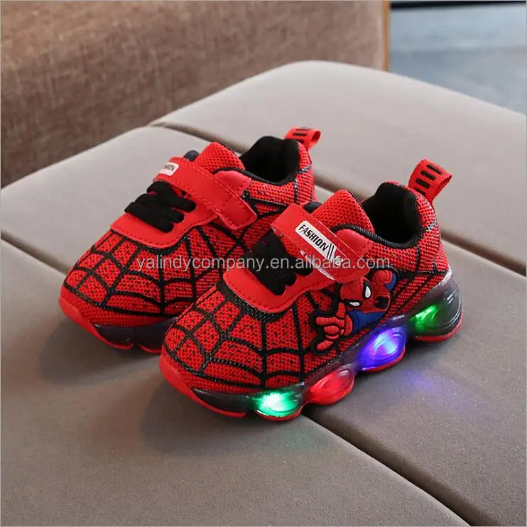 Zapatos Luminoso Para Niños Niñas Bebes Joven Zapatillas Calzado Spiderman Bebe 
