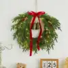 50cm christmas bell wreath-hanging pe leaf-light string