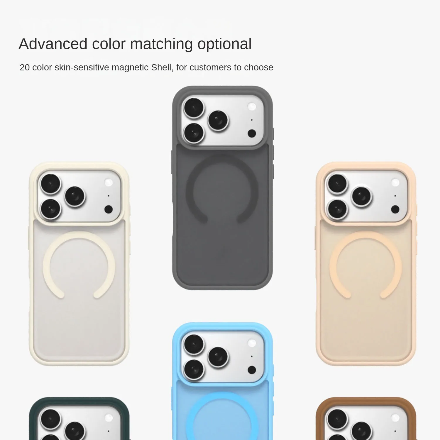 product laudtec frosted clear mobile phone cases for iphone 17 air 16 pro max magnetic charging slim lightweight customized logo sjk1063-3