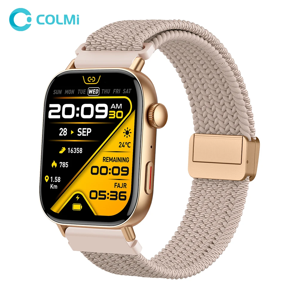 Android Smartwatch with IP67 Waterproof Plastic Case and Rubber Band Heart Rate Tracker Phone Compatibility