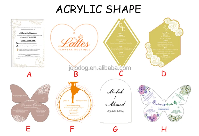 15*16 Cm Custom Graduation Invitation Card Made of Transparent Acrylic in the Shape of a Star