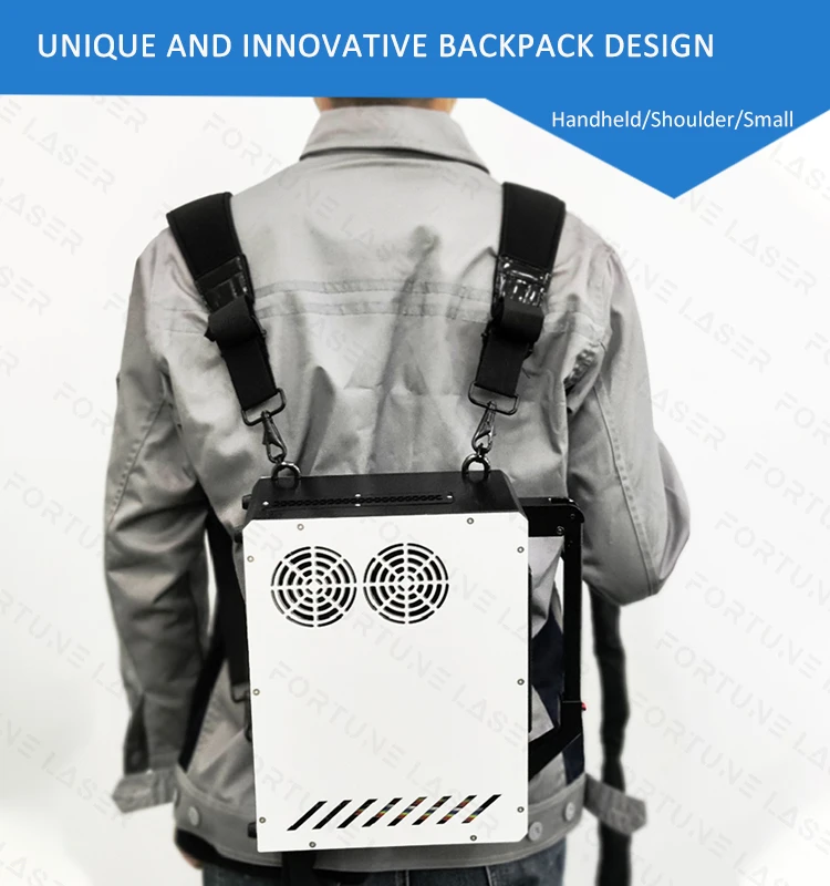 Small Backpack Fiber Laser Cleaning Rust Machine Laser Cleaning Machine ...