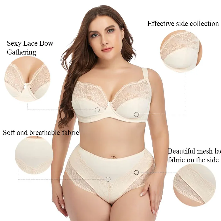 Plus Size Women's Underwear on The Sexy Bra Underwear Set of Linen