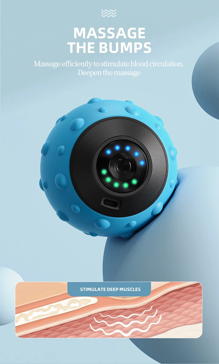 Hot Sale Electric Back Foot Pain Massager Roller Ball Self Spiky