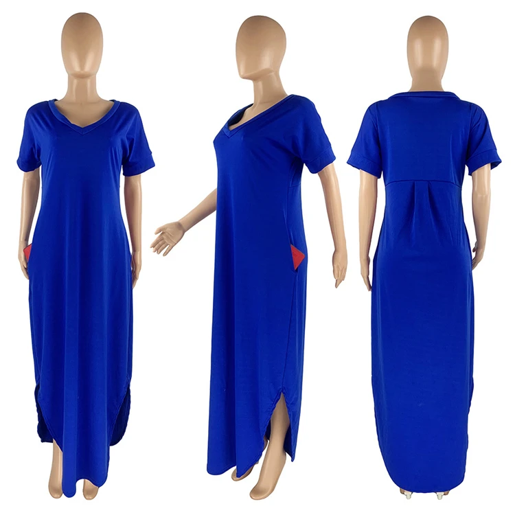 MOEN Side Slit Loose Style vestidos mujer New Arrivals 2021 Long Maxi Dresses Woman Casual Dress