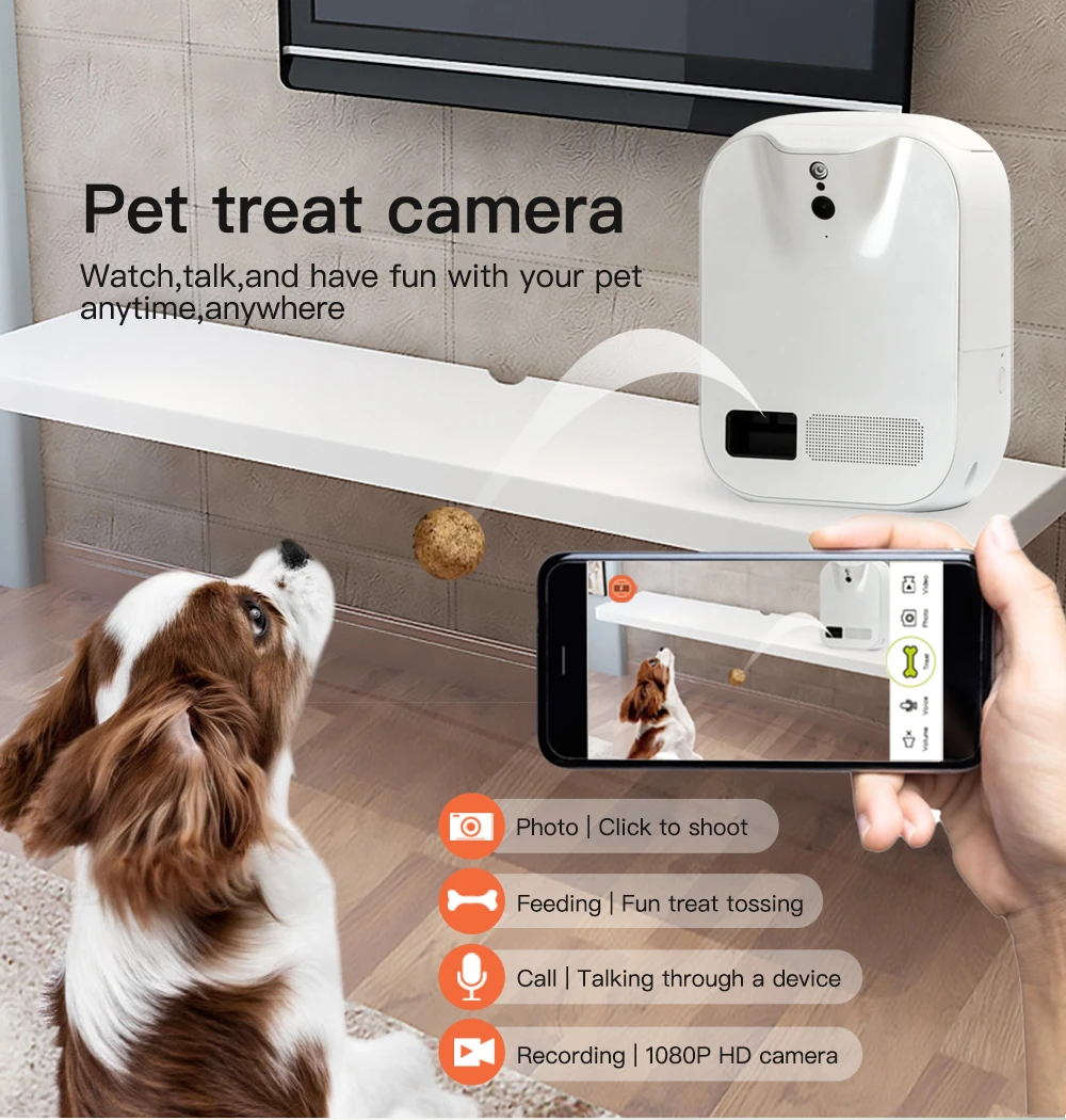 Professional Automatic Wifi Pet Camera Dog Treat Dispenser Dog Toys