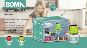 2.0L Electric Food Processor Blender Mixer Chopper Meat Grinder