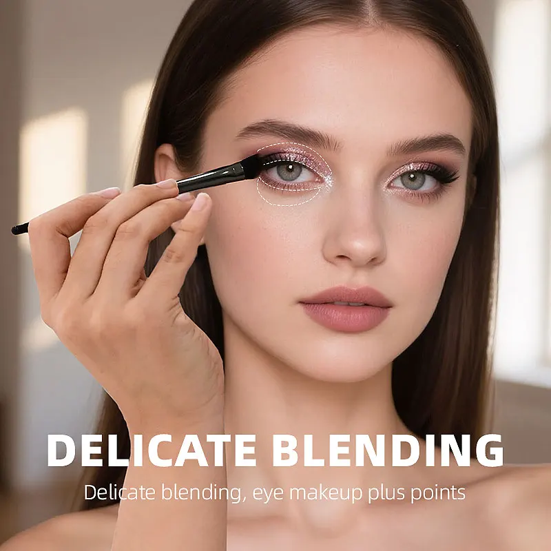 Professional 5Pcs Black Flat Makeup Brush Set High Quality Foundation Eyeshadow Blush Concealer with Bag H96619b2c6e37497e9cb0ec4659158ed5E