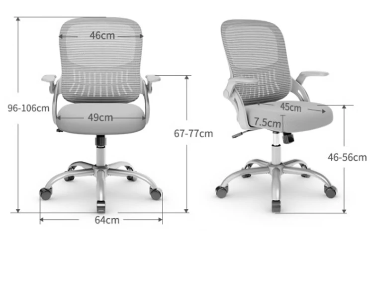 Mid Back Mesh Home Office Chair Ergonomic Computer Desk Chair Height Adjustable Rolling Swivel Task Chair