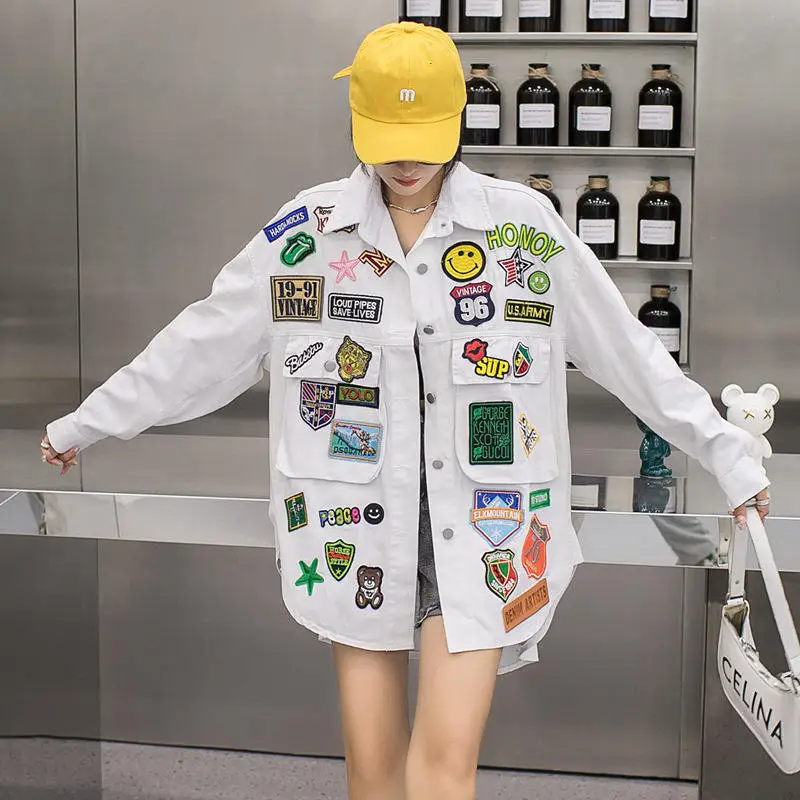 Оптпен сатылатын модельдік киім: кәдімгі сырт киім, қарапайым деним пальто, жуылған кәдімгі әйелдерге арналған деним жакеттері