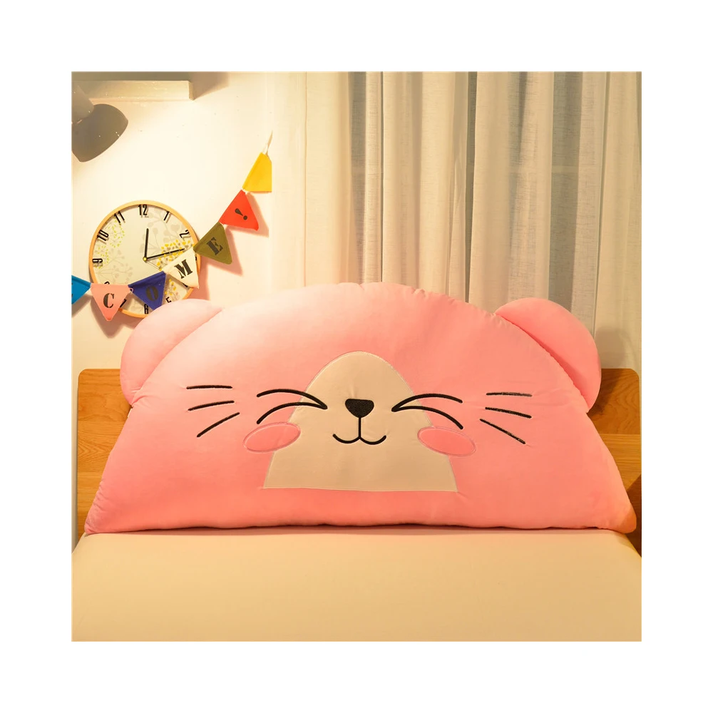 Factory Outlet Body Support Semicircle Washable Polyester Brazing Cartoon Children Pillow Cushion Bed Backrest Pillow