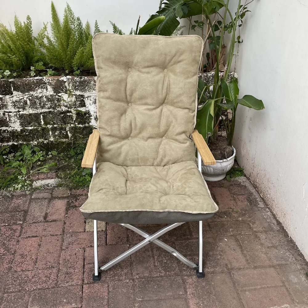 Lightweight Aluminium Adjustable Backrest Folding Recliner Camping