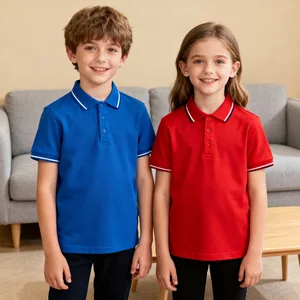 OEM ODM Custom 100% Polyester Polo School Uniform Sport Printed T Shirt Golf Polo Polyester Polo Shirt for Children