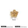 Cuentas de oro - Cuentas de flores pequeñas de 8 mm