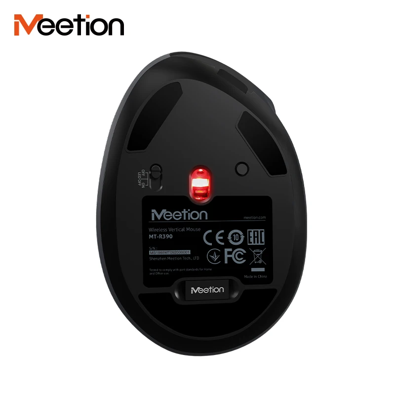 MeeTion R390 Cheap Amazon Comfort Big Hands Battery Rechargeable Ambidextrous Led Gaming Vertical Ergonomic Wireless Mouse