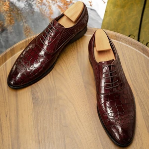 High End Genuine Leather Elegant Dress Oxford Shoes for Men Office Wedding Shoes  Plus Size 2026 Hot
