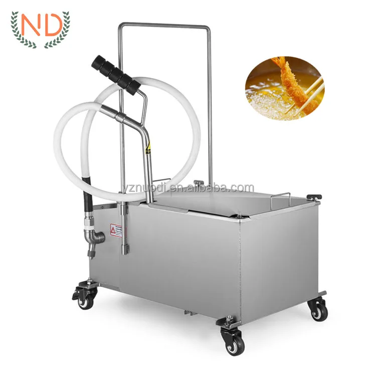 Movable Edible Cooking Oil Filtration Machines Deep Frying Oil Filter Machine Filtration Cart