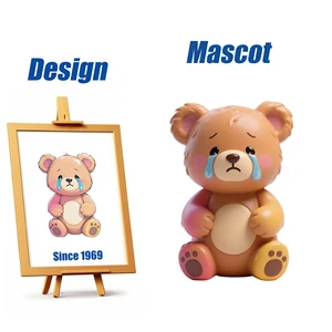 Shengye Brand Manufacturer Price Lovely Cute Cry Teddy Bear Collection Mini Pvc Vinyl Resin Cartoon Anime Action Figure Anime
