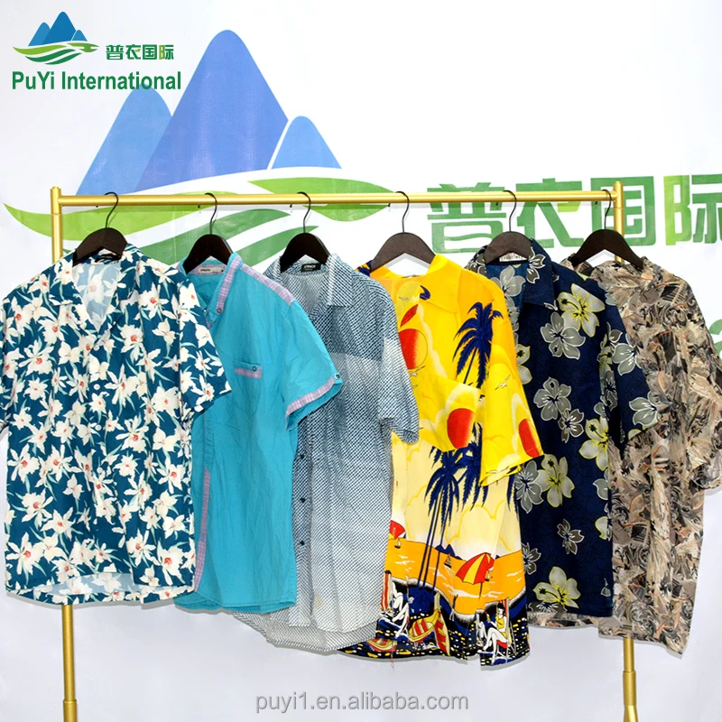 Source hawaii shirt branded used clothes bales men beach collection mens  printed beach shirt hawaiian shirt used men clothes on m.