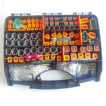 Deutsch 2 3 4 6 12 Pin Connector Kits 14-20AWG Waterproof Electrical Wire Brass Material 2 3 4 6 12 Pin Connector Kits