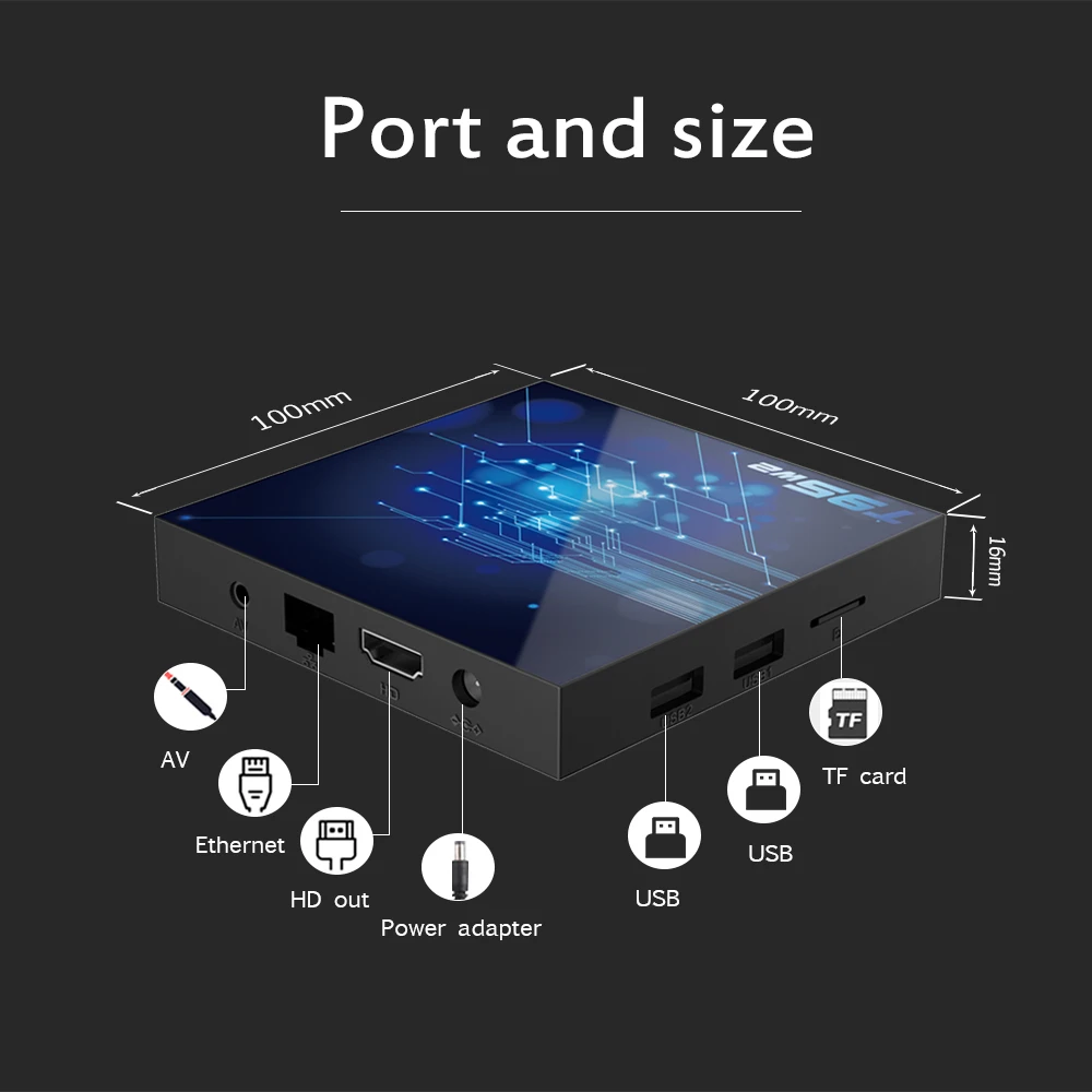 T95W2 Android Tv Box Amlogic S905W2 Chipset Smart 4K Decoding Online Watching Movie Android 11 WIFI BT Android Box