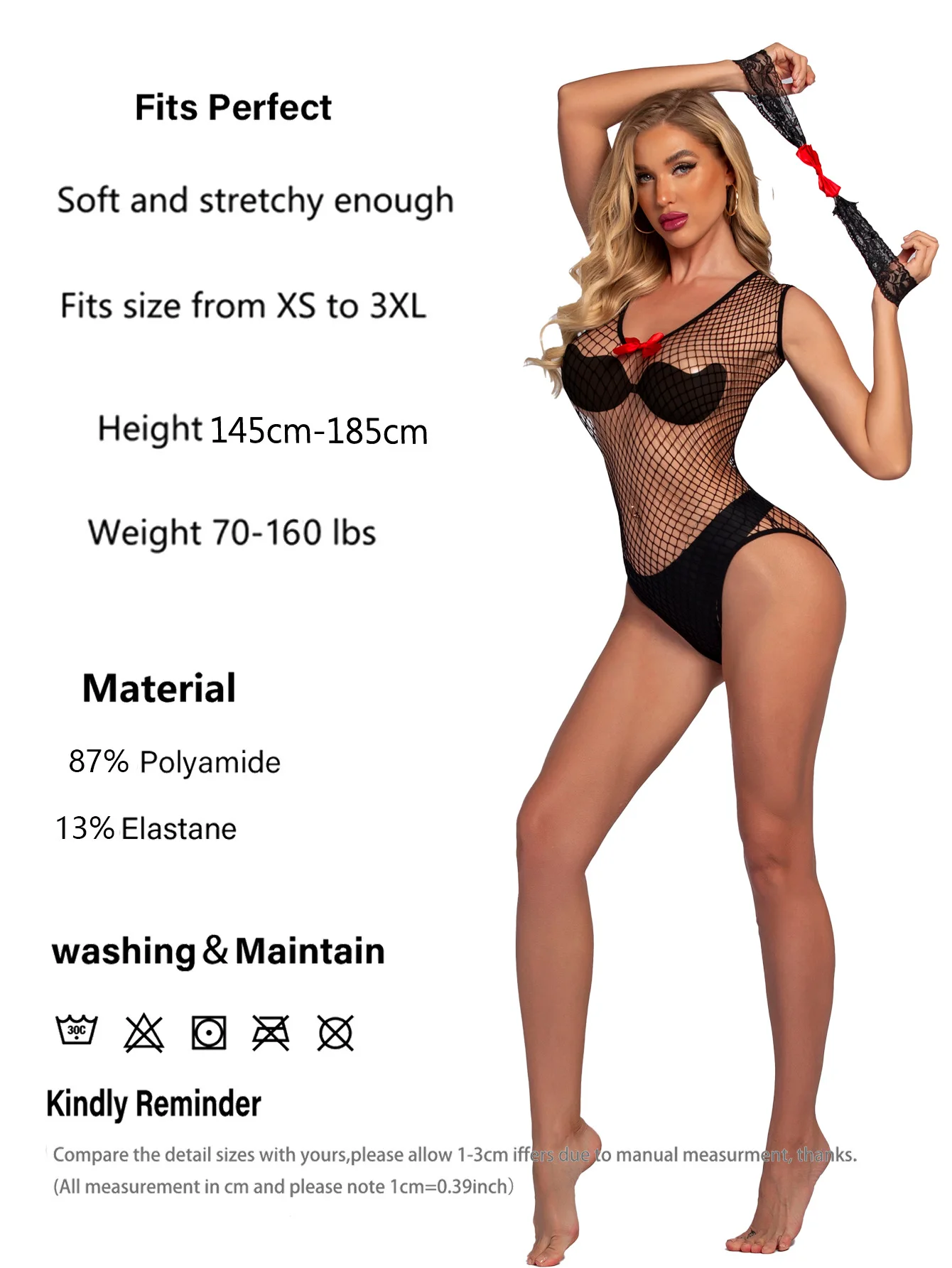 Conjunto De 2 Piezas De Lencería Sexy De Encaje Con Esposas Y Lazo De Red  De Pescado Para Mujer,Body Sexy Para Mujer,Ropa Interior De Nuisette Con  Agujeros - Buy 2022 De San