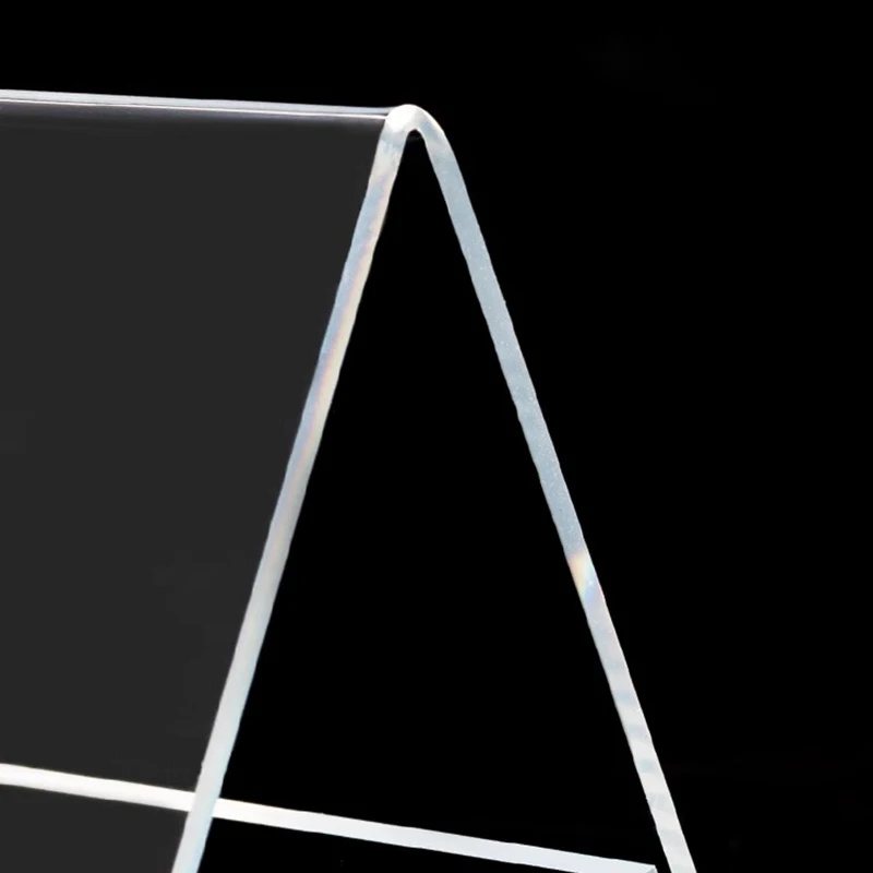 Wholesale Acrylic Desktop Business Card Table Number Holder Stand V Shape Office Desk Name Plate Sign Holder supplier