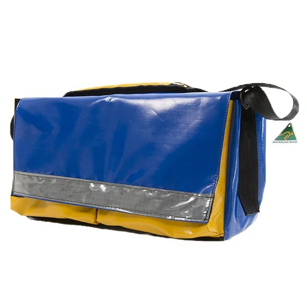 Portable Custom logo Heavy Duty Work Electrical Tarpaulin PVC Shoulder Tote Tool Bag Vinyl Tool Bag