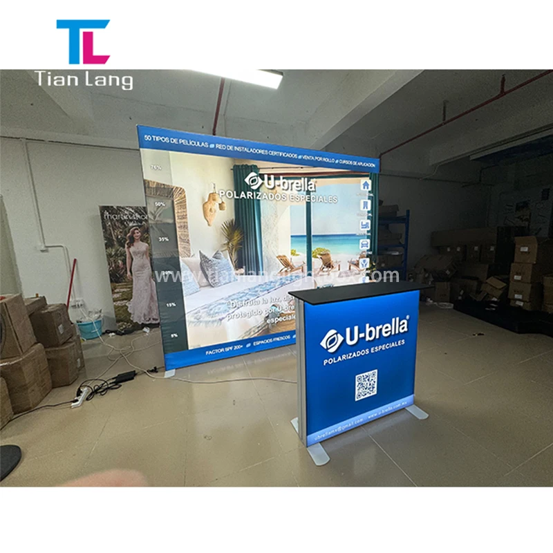 Quick show foldable fabric aluminum 10x10 advertising expo trade show booth stand for display Light Box Exhibition Booth