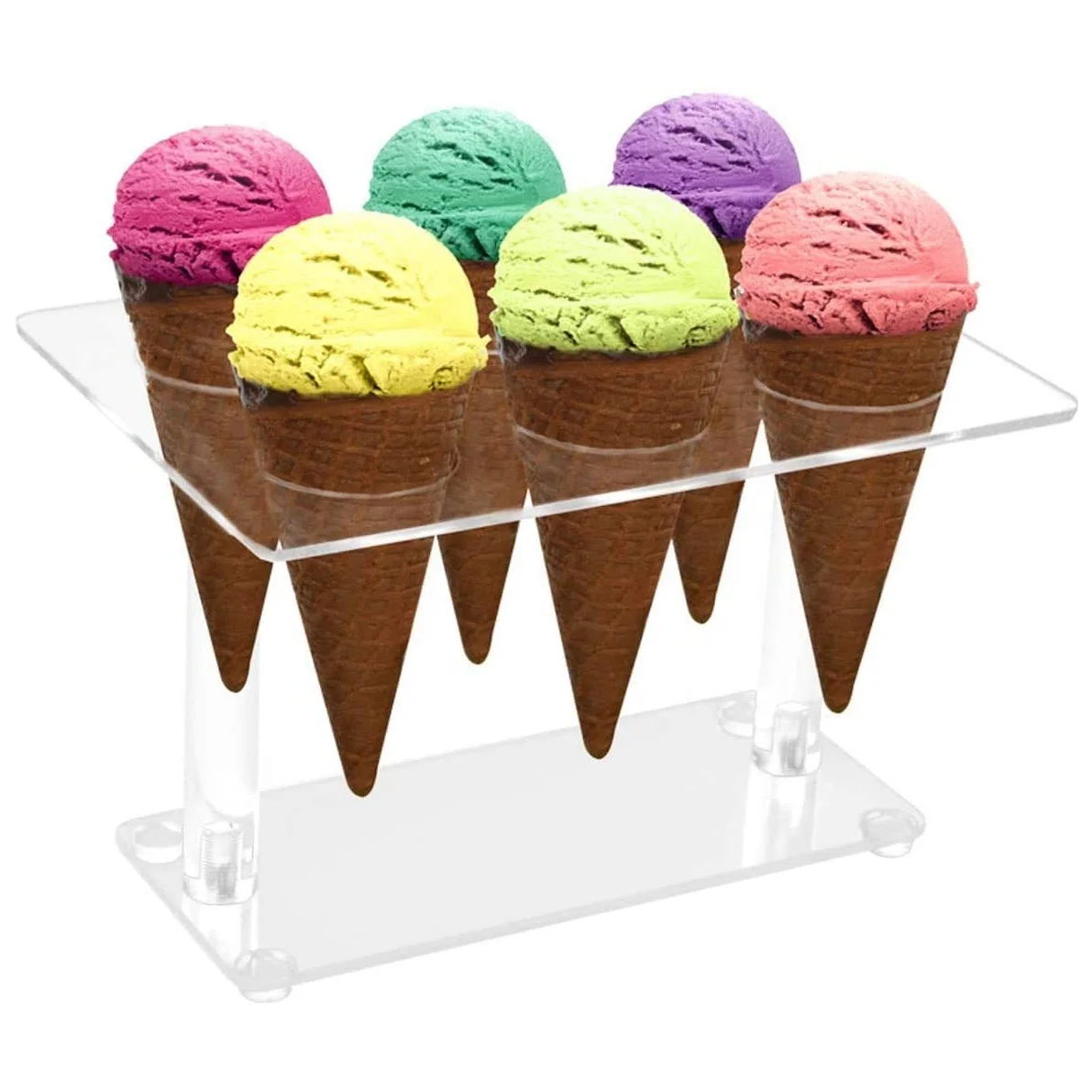 factory wholesale custom plexiglass ice cream cone holder