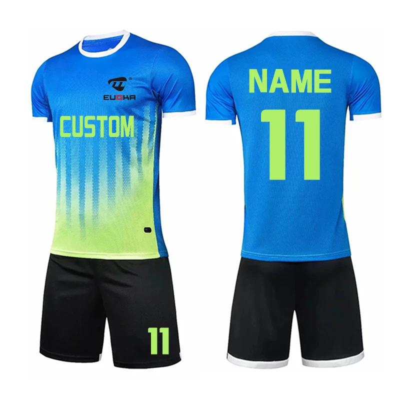 Supply 100% Polyester Cheap Sublimation soccer jersey set Wholesale Factory  - Xiamen Junmao Technology Co.,Ltd.