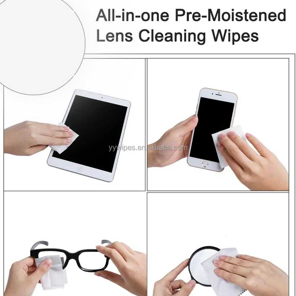 Wholesale Lens Cleaning Wipes 200 Count Eyeglass Cleaner Lens Wipes