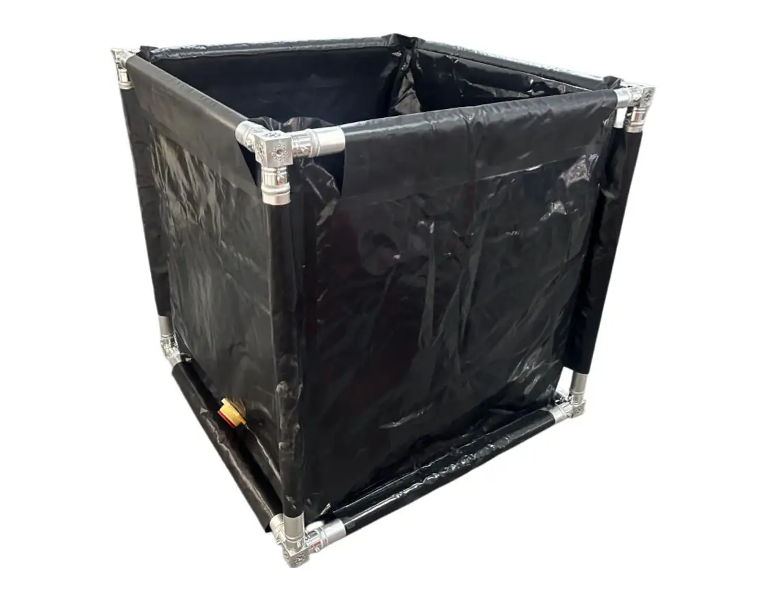 Aluminum Alloy Spigot Truss Ton Barrel Portable PVC Water Storage Barrel Water Bucket Fish Pond 1000*1000*1000MM