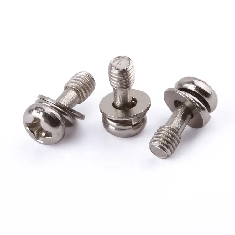 Customization fasteners phillips pan head spring washer flat gasket carbon steel machine screws