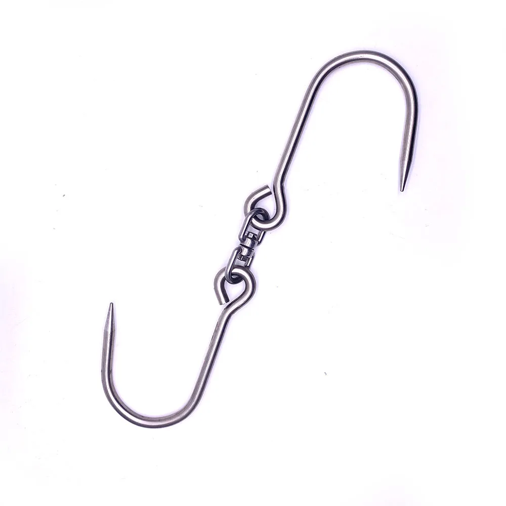 Stainless Steel 304 Big S Hook Hanging Meat Swivel S Hook Metal Heavy Meat Hook