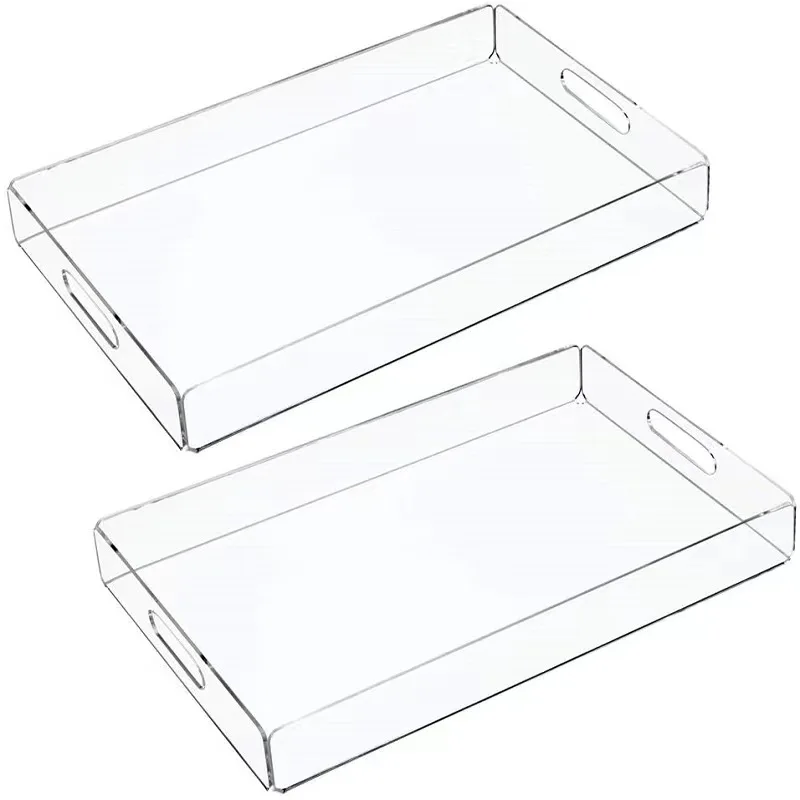 Custom Tabletop Transparent Acrylic Tray Perfume Jewelry Acrylic