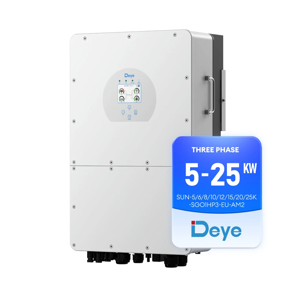 Deye 3 Phase Hybrid Power Inverters 8Kw 16Kw 24Kw High Efficiency High Quality Solar Inverter