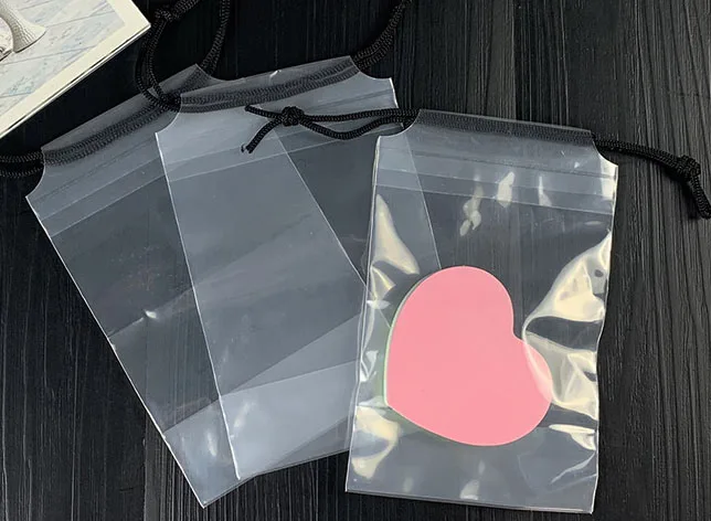High Quality Disposable Plastic Drawstring Laundry Bag for Hotel Packaging String Storage Bag