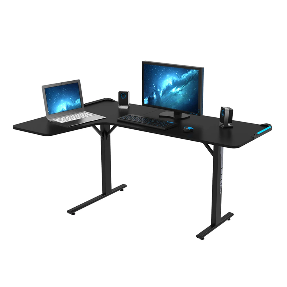 L Shaped Rgb Gaming Computer Desk Study Writing Corner Gaming Table Desk For Pc Home Office Laptop Computer Table Buy L Shaped Gaming Desk Gaming L Desk L Shaped Gaming Computer